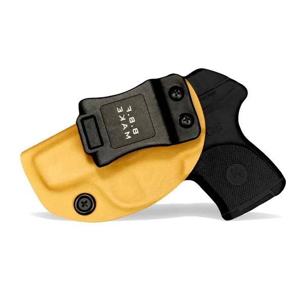 BBF Make IWB KYDEX кобура на заказ подходит: Ruger LCP 380 Пистолет Чехол внутри скрытый пояс для переноски пистолетный мешочек - Цвет: Yellow For Left