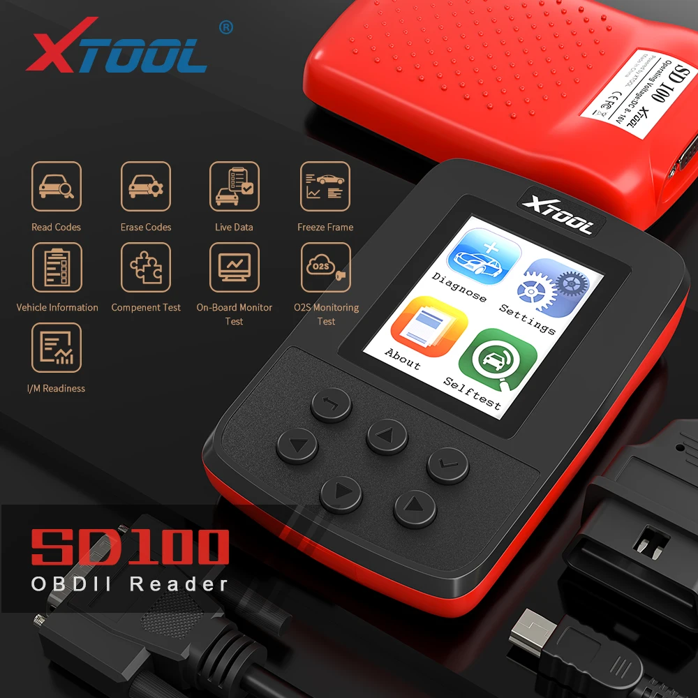 XTOOL SD100 полный OBD2 считыватель кодов диагностические инструменты автомобильные