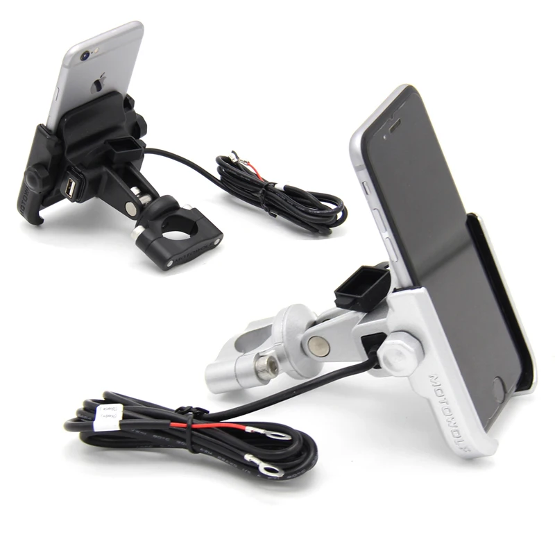 Универсальный держатель телефона для мотоцикла и велосипеда с USB зарядным