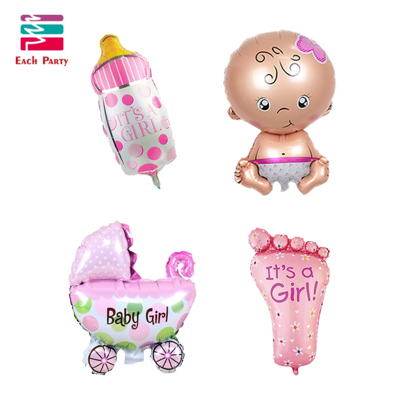 4 шт. Мини глобусы фольгированные шары для мальчика Baby Boy, шары для воздушной коляски 1-й день рождения для девочки, надувные украшения для вечеринок, дети.