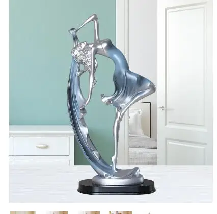 European style household living room TV wine cabinet adornment is decorated with gold creative work artwork abstract personage | Дом и сад