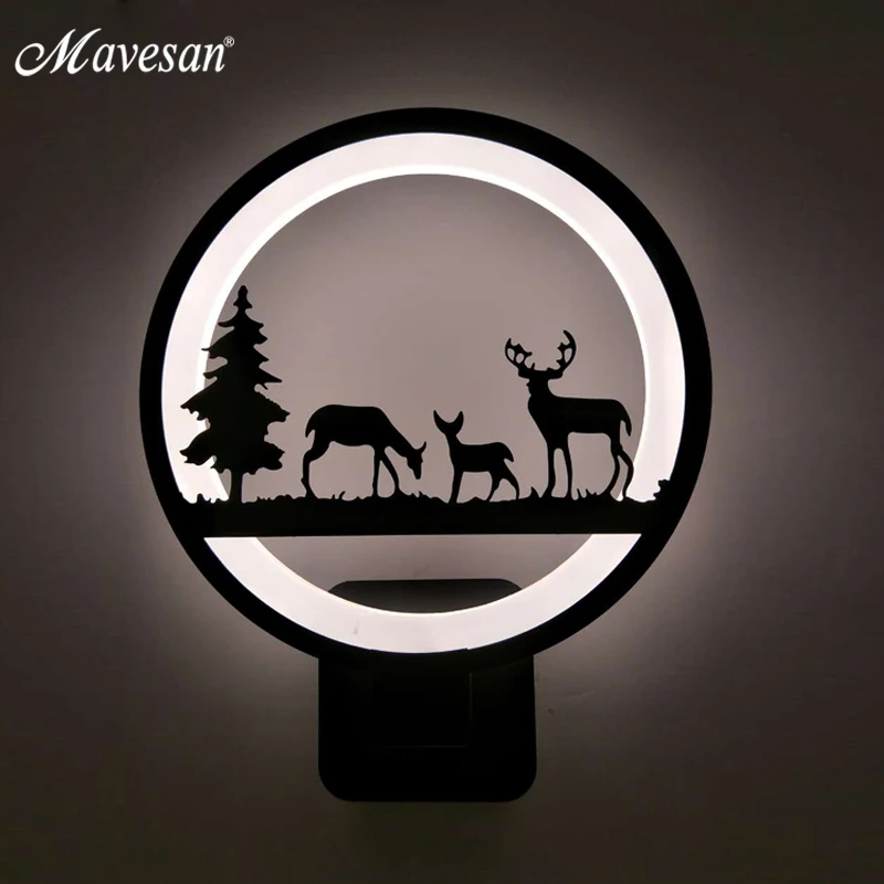Настенный светильник светодиодный черный акриловый 12 Вт|led wall light|wall lightled sconce |