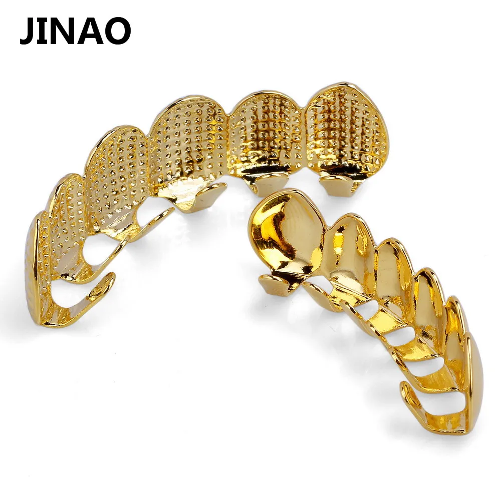 Jinao для хип-хопа рок золото и серебро цвет покрытием зубы Grillz с силиконовым Рождественский подарок для мужчин и женщин ювелирные изделия