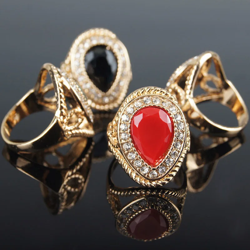 Новинка 2015 модное обручальное кольцо золотого цвета с зеленым камнем подарок