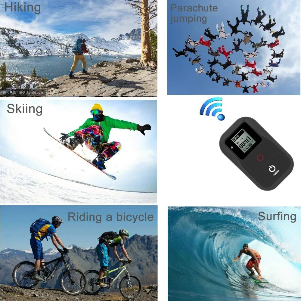 Suptig WiFi Пульт дистанционного управления для Gopro Hero 6 5 4 Session 3 +|Чехлы экшн-камер| |