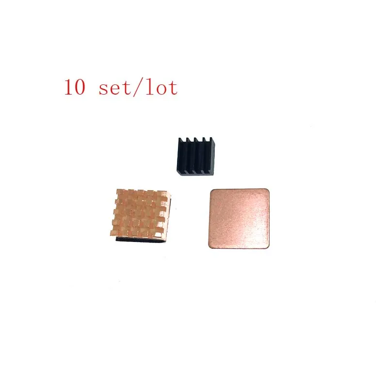 10 компл./лот Raspberry Pi 3 теплоотвод алюминиевый медный с логотипом охлаждающая