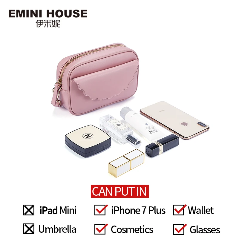 EMINI HOUSE, 3 в 1, сумки на пояс, разделенная кожа, сумки через плечо для женщин, нагрудная сумка, роскошные сумки, женские сумки, дизайнерская сумка на плечо