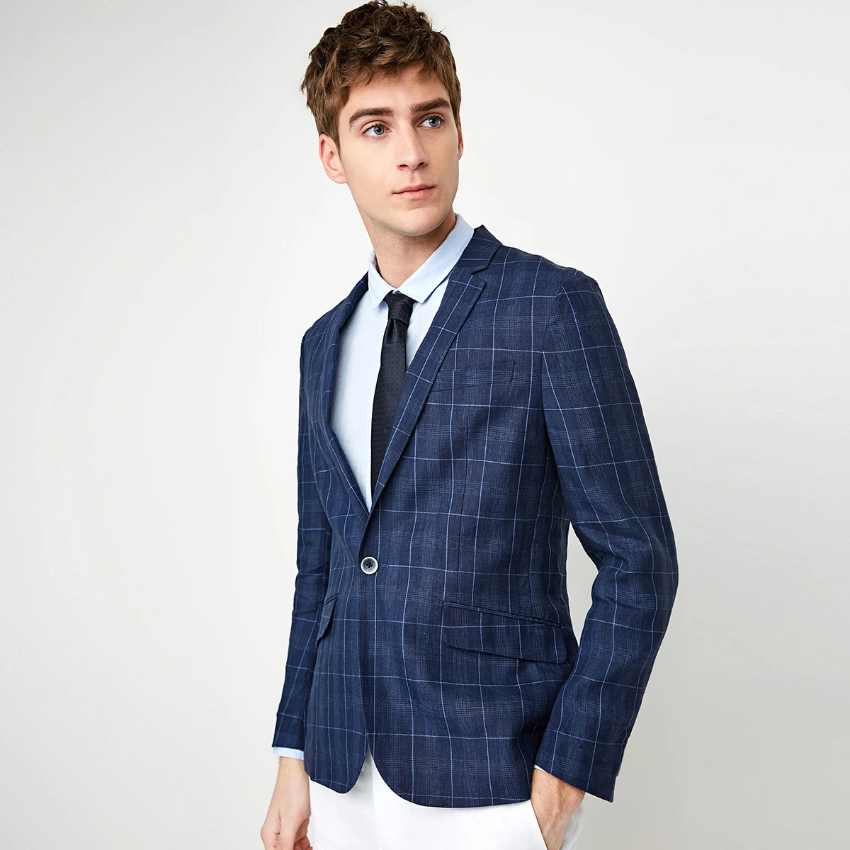 midnight blue Мужские весенне-летние блейзеры S | 418272501 - Цвет: midnight blue