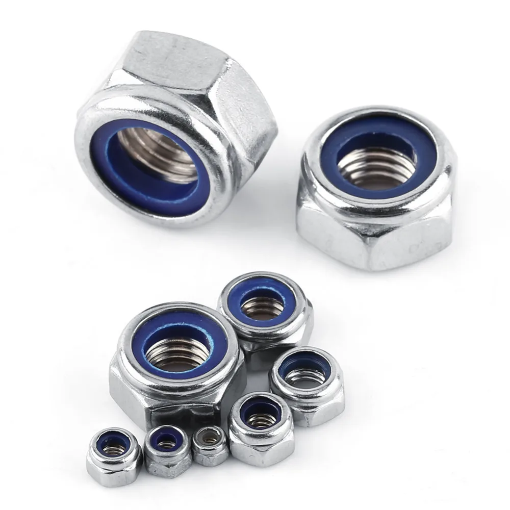 Новые 100 шт./лот M2 M12 гайки из нержавеющей стали Locknut SS304 самозакрывающиеся