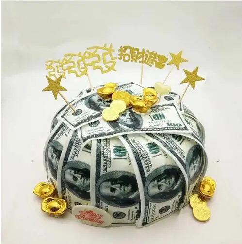36 шт съедобные деньги вафли бумага для украшения торта USD доллар GBP Rupee евро