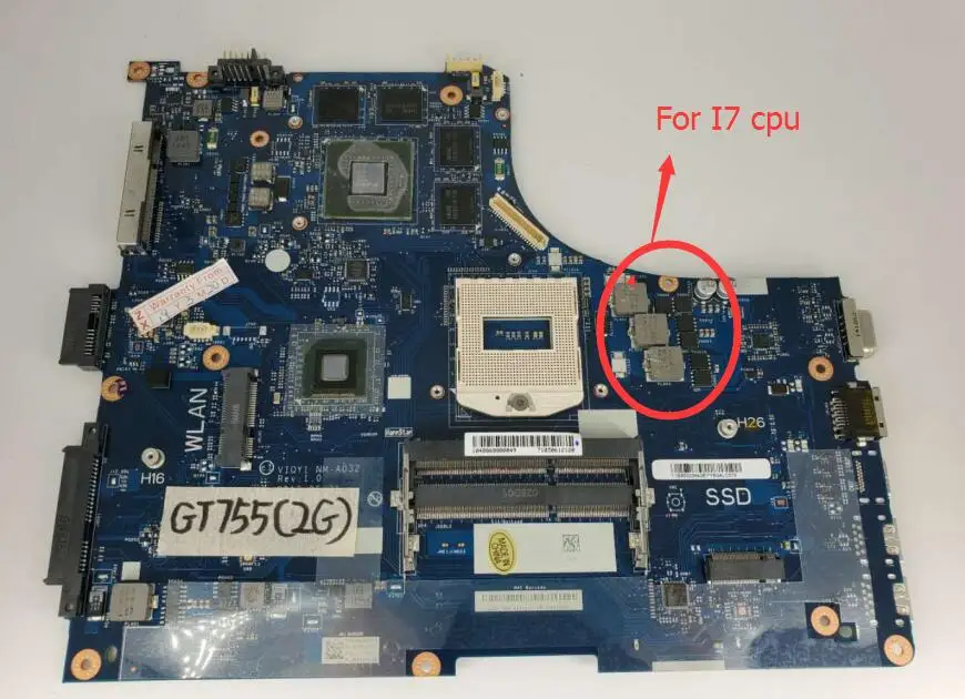 Y510P VIQY1 NM A032 REV: 1 0 материнская плата для ноутбука Lenovo GT750/755 тест материнской