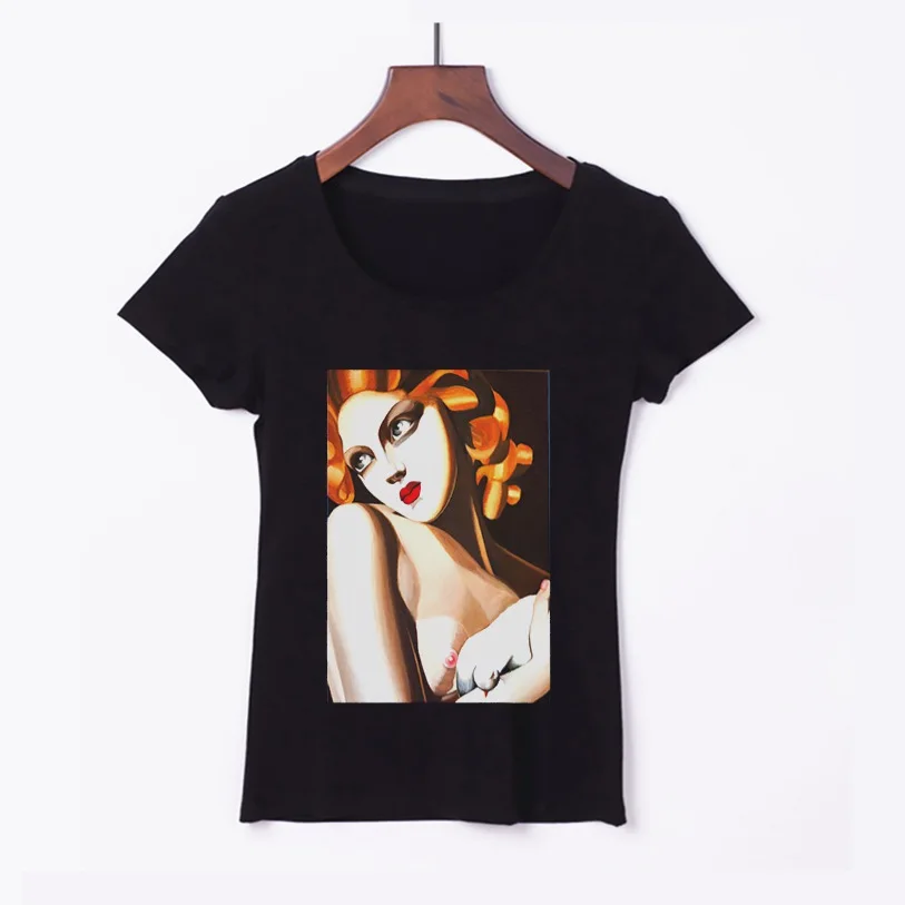 2019 Футболка женская хлопковая Сексуальная Tamara De Lempicka Harajuku Эстетическая футболка