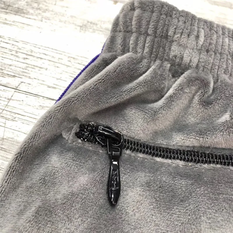New AWGE x Needles Sweatpants Women Men 1:1 high quality Thick Keep warm Embroidery butterfly Drawstring Joggers Pants | Мужская одежда