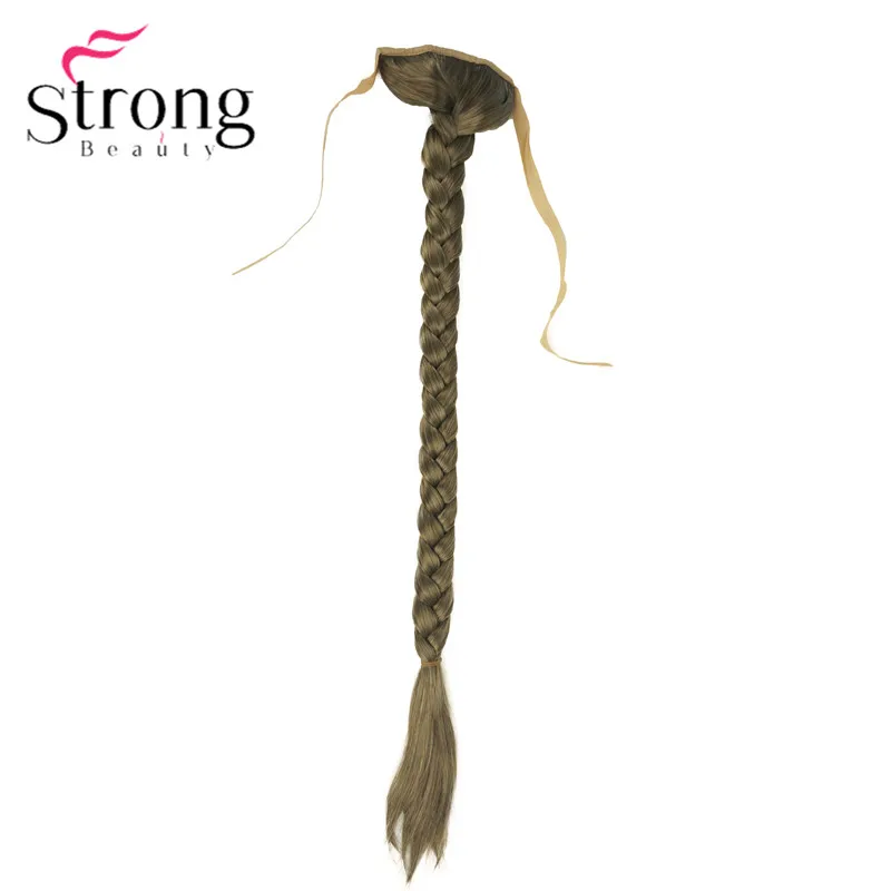 StrongBeauty, блонд, длинный рыбий хвост, коса, конский хвост, наращивание, синтетический зажим, шиньон, цвет на выбор