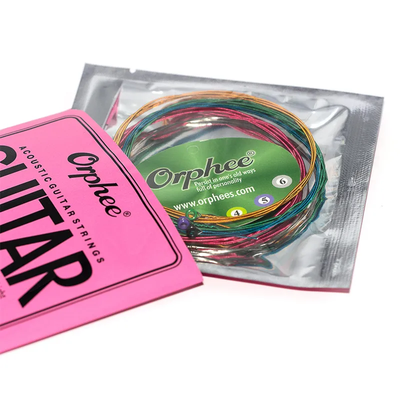 Orphee TX620 C 010 047 акустическая гитарные струны шестиугольная Ядро + 8% Никель цвет меди