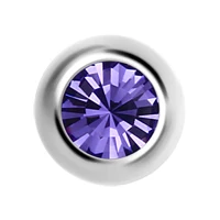 Light Purple 10 шт./лот 3 4 5 мм набор кристальных камней, Титан пирсинг в виде маленьких шариков 14/16G Аксессуары для пирсинга, ювелирное изделие для тела, Запчасти - Окраска металла: Light Purple