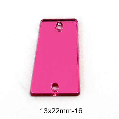 13X22mm 20-50 шт розовые специальные формы акриловые пришить на зеркало с отверстиями FlatBack зеркало акриловые пришить горный хрусталь для аксессуаров E7065 - Цвет: 13X22mm