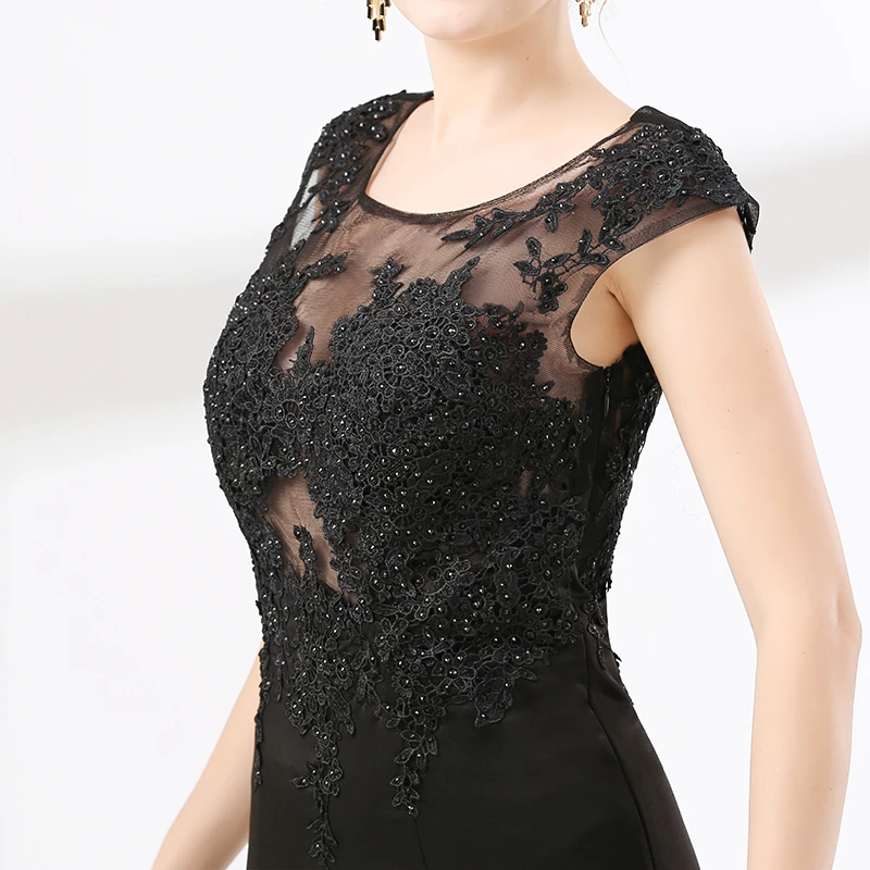 Женское вечернее платье Forevergracedress черное кружевное русалки с