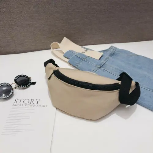 Поясная сумка для женщин и девочек однотонная черная красная желтая 2019|Поясные