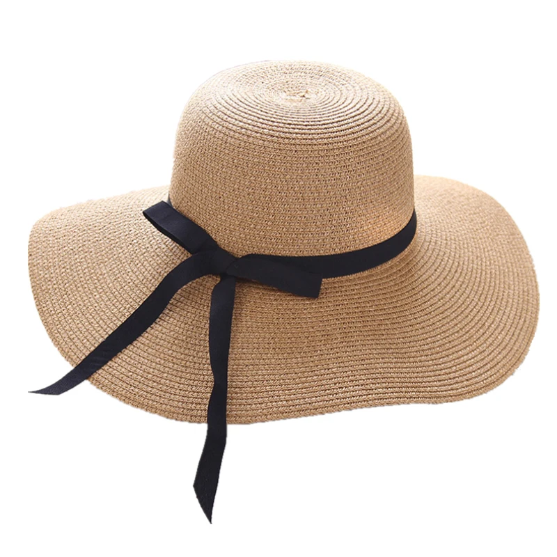2017 summer Beautiful Adult cap Bow Straw hat Summer Sun Beach caHat Girl Women sun hats for women kentucky derby hat|sun women|sun hatstraw |