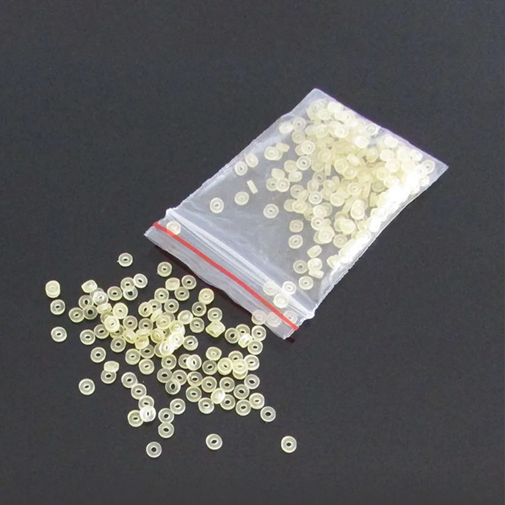 200 шт. микро гранулы резинки для наживки рыболовные клеммы снасти бледно-желтый