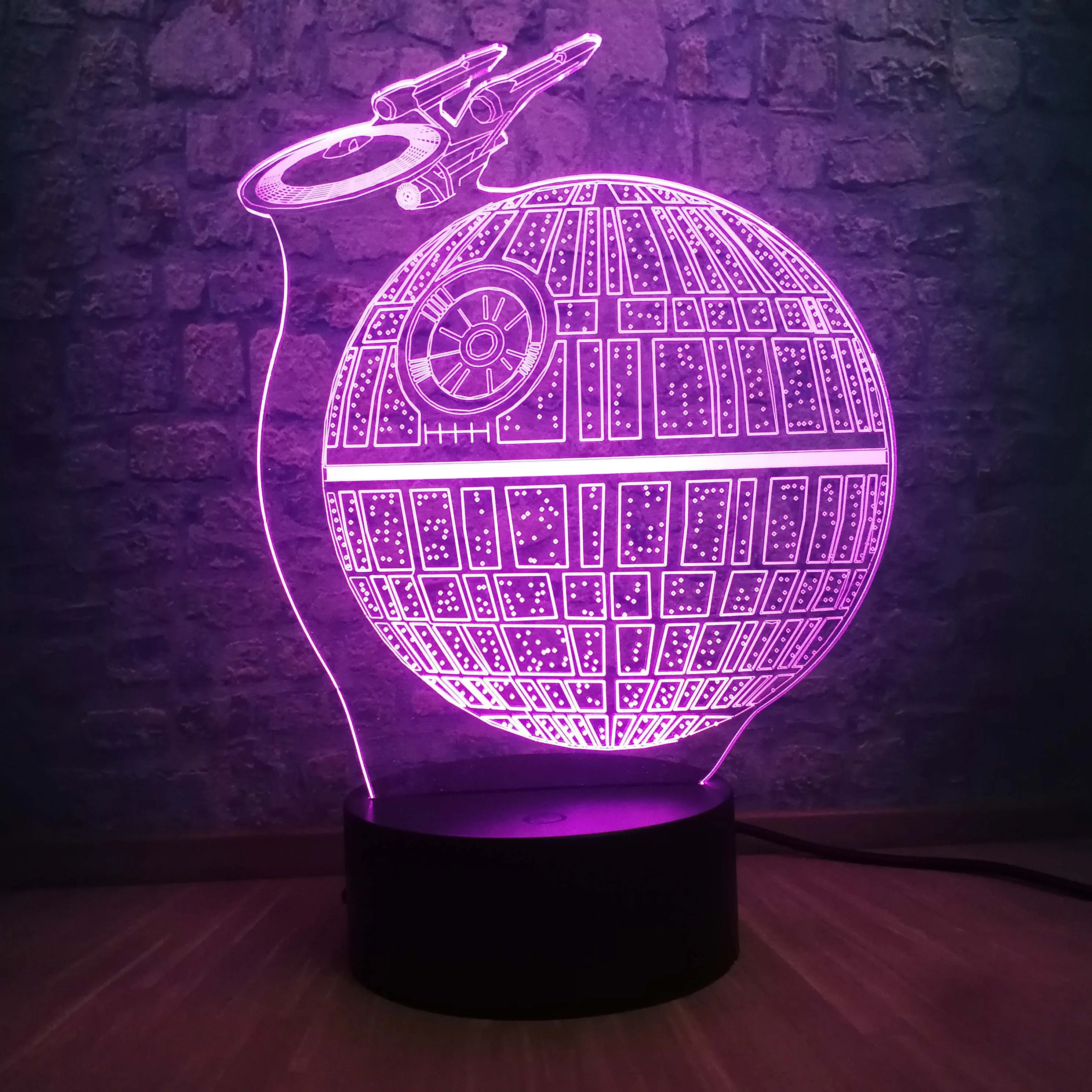 Звездные войны лампа Death Star Lustre 3D светодиодный RGB цветной настольный светильник