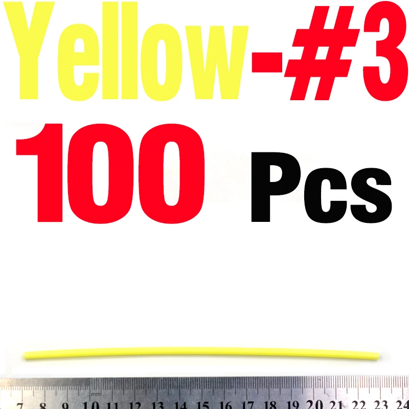 100PCS Yellow Size 3 MNFT 100 шт. поплавок цилиндрической трубы Диаметр 2,5-4,5 мм высокой плотности пены длинный цилиндр Плавающий поплавок DIY инструмент для изготовления - Цвет: 100PCS Yellow Size 3
