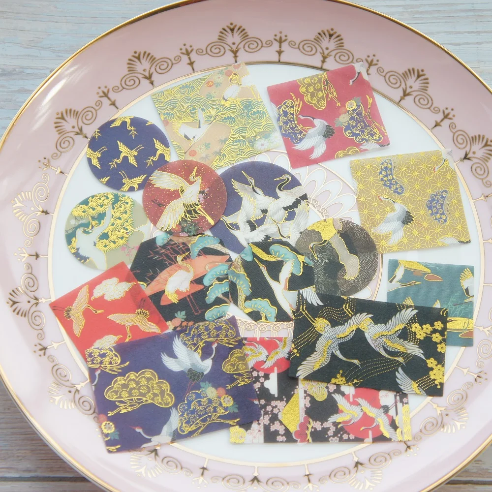 43 шт. золотистого красного цвета с краном бумажная наклейка для скрапбукинга