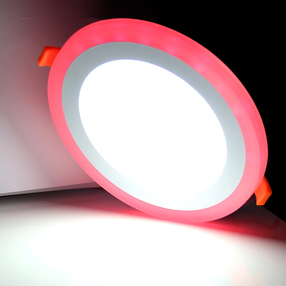 24W Dimmable ультра яркий двойной Цвет светодиодный поверхности круглый потолочный