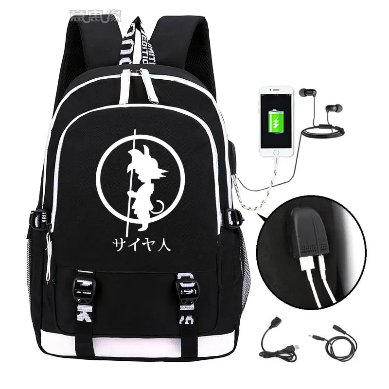 09 Рюкзак Dragon ball Z Сон Гоку Модный usb рюкзак для ноутбука для девочек и мальчиков подростков детская классная книжная сумка - Цвет: 09