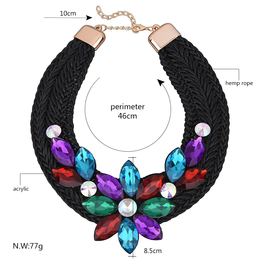 RIMOWA Ювелирные Изделия Ожерелья Для Женщин Преувеличены Ткачество Кристаллы