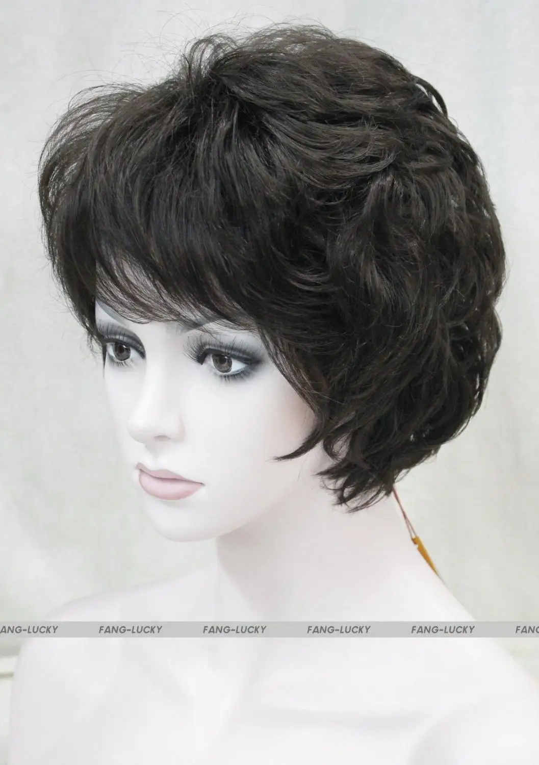 Горячее Надувательство!!! косплей Темно Темно-Коричневый короткие Вьющиеся