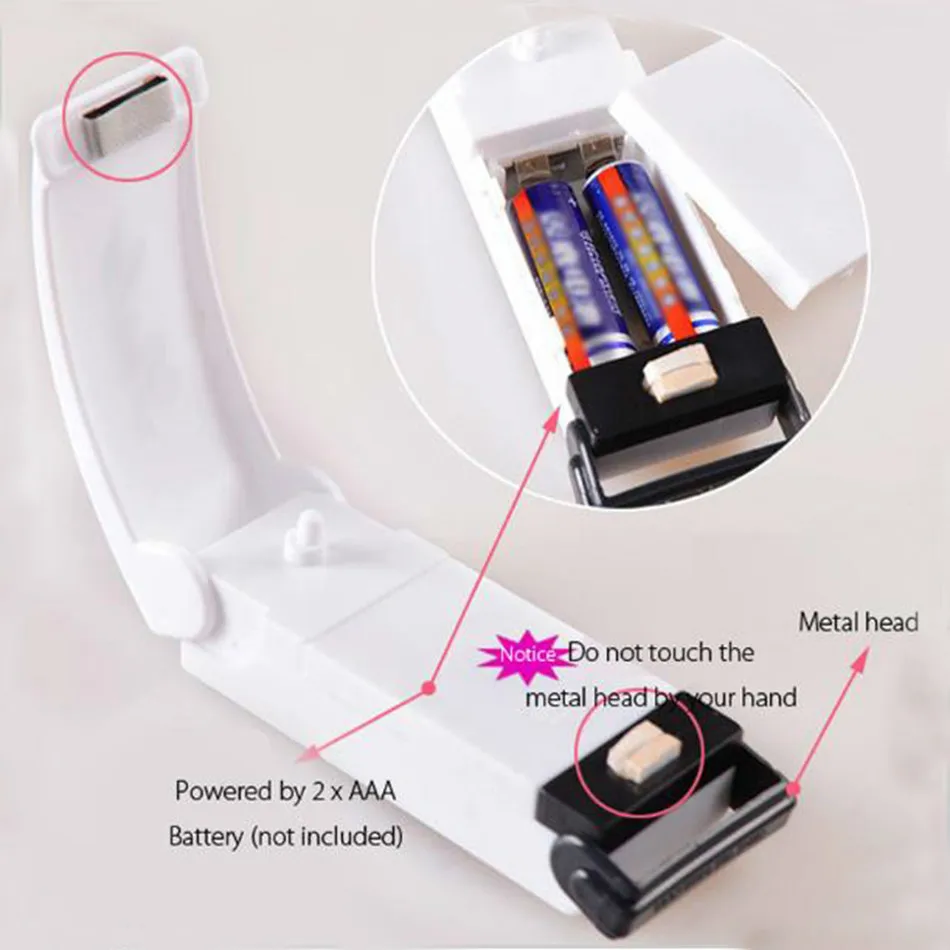 Портативный мини герметик Многофункциональный белый мешок клипы ручной тепла