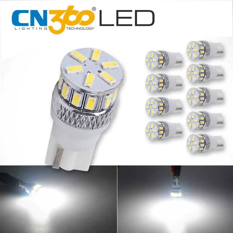 CN360 10 шт. Большая распродажа супер яркий белый цвет T10 194 W5W SMD СВЕТОДИОДНЫЙ