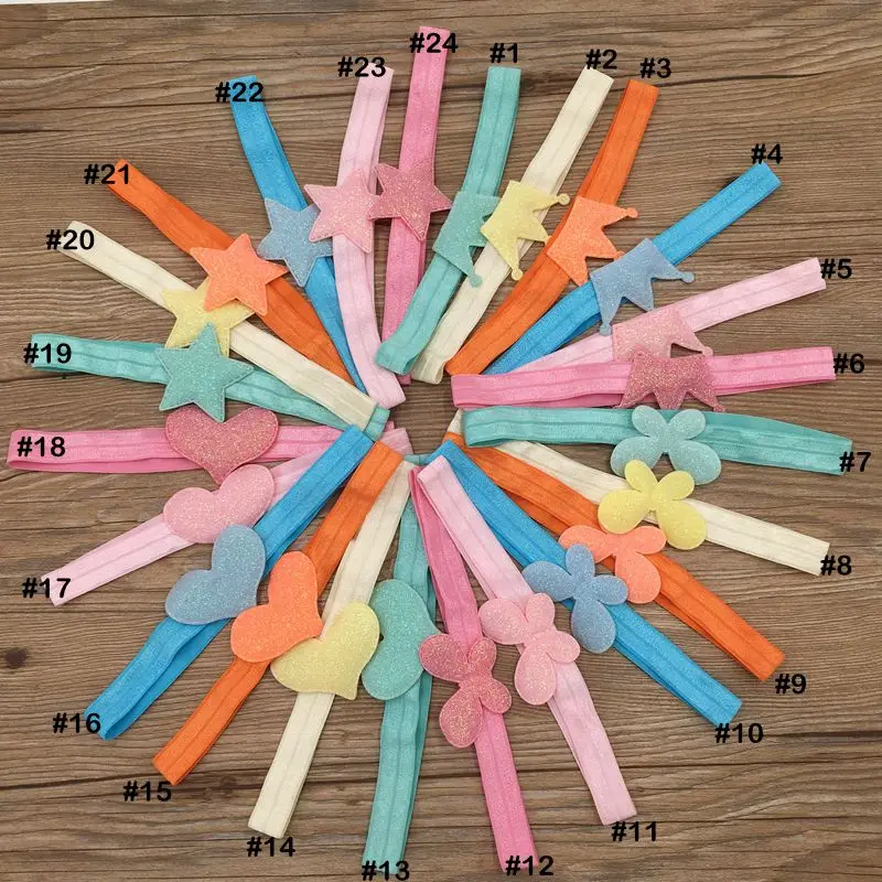 Детские повязки на голову с блестками 24 шт./лот | Аксессуары для одежды