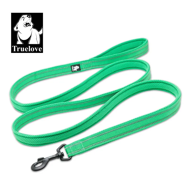 grass green Truelove мягкий сетчатый поводок для собак, светоотражающий нейлоновый поводок для прогулок, тренировочный поводок для собак, поводок для бега, поводок для собак домашних животных, 5 цветов, 110 см - Цвет: grass green