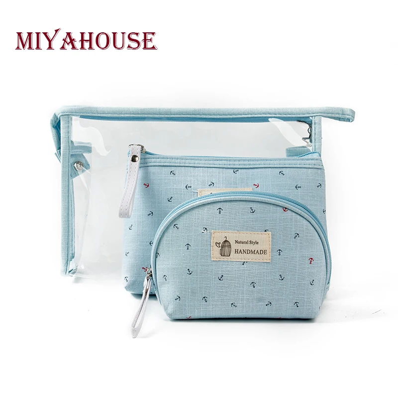 Miyahouse Прозрачная женская косметичка набор водонепроницаемая несессер