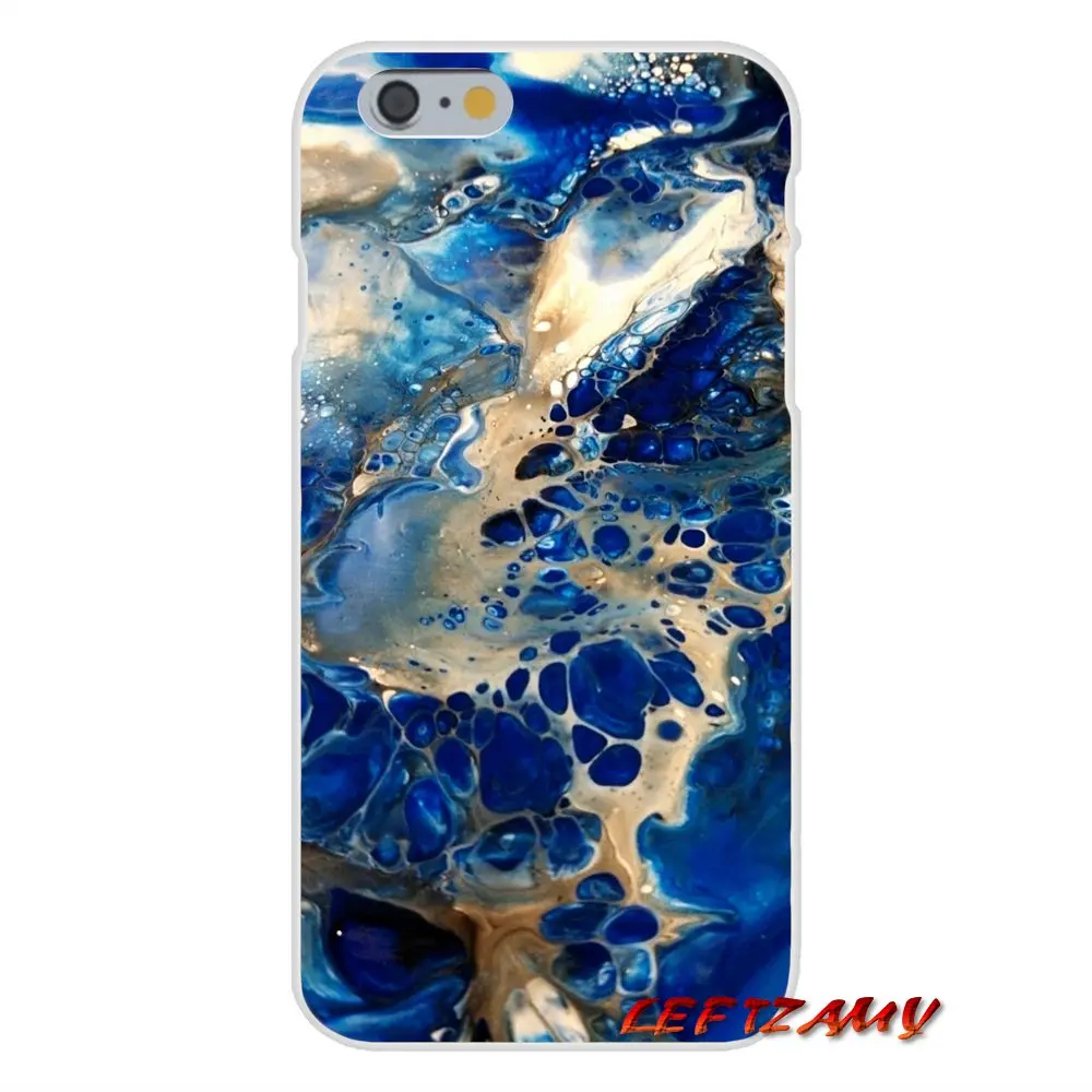Силиконовый чехол для телефона бирюзовый камень мраморный фон Huawei P Smart Mate Y6 Pro P8 P9
