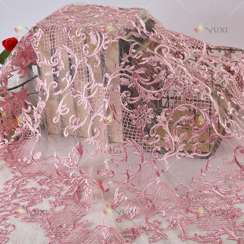 Прямая продажа с фабрики 5 ярдов пряжа плоская ткань для вышивки кружевная