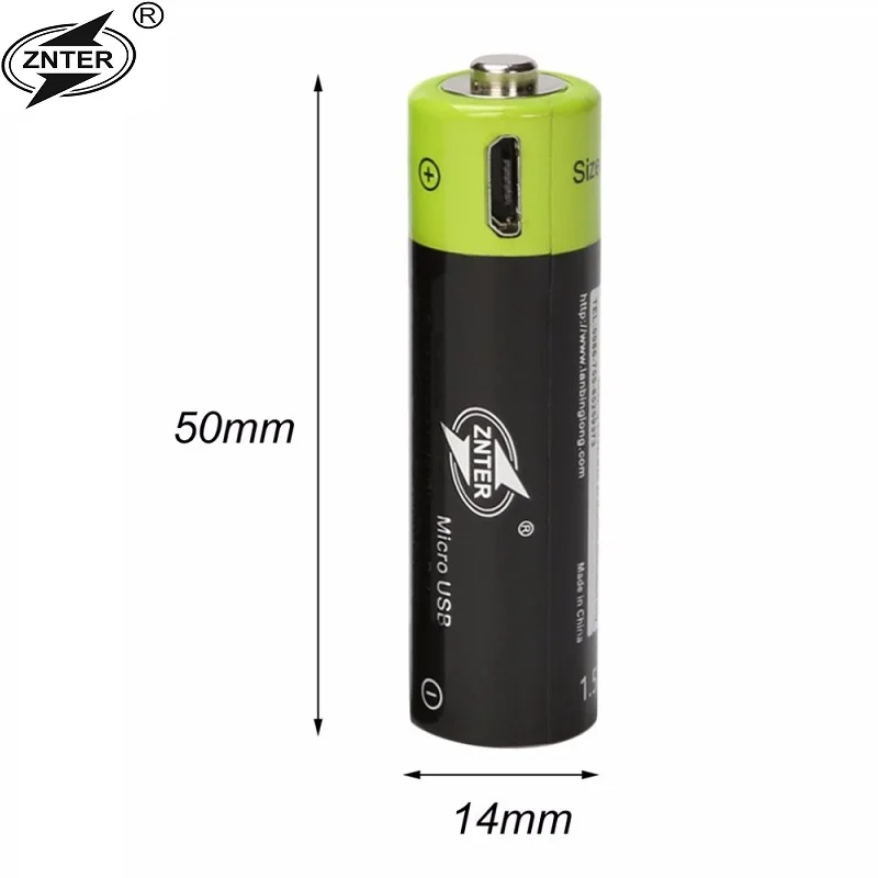 ZNTER 1 5 в AA 1250 мАч литий полимерная аккумуляторная батарея micro usb зарядка В