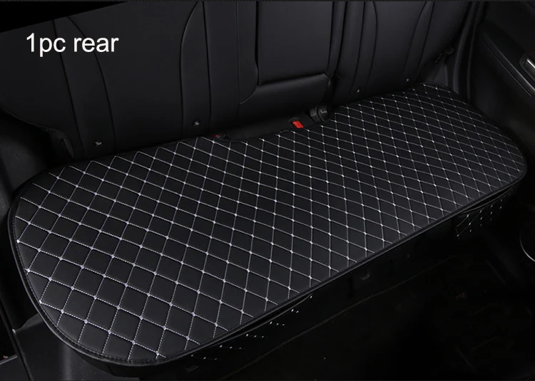 1 rear Автомобильное сиденье из искусственной кожи чехол спереди и сзади кожаные подушки протектор коврик для Audi A1 A3 A4 B8 B7 B6 B5 A6 C6 C7 A8 A8L Q3 Q5 Q7 - Название цвета: 1 rear