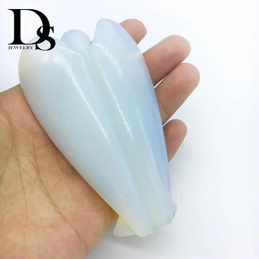 Hot Sale!! 4inch Natural Carved Opal Angel Figurine Pocket Guardian Reiki Chakra Healing Crystal Holiday Gifts | Дом и сад