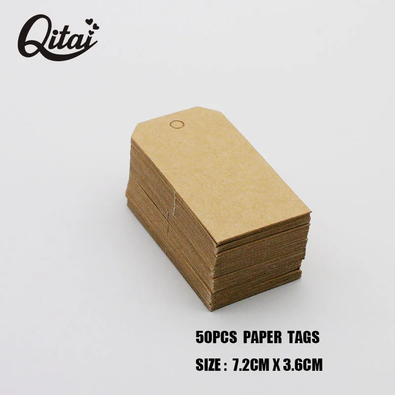 QITAI 50 шт./компл. DIY Бумага для рукоделия свадебные деревянные карты этикетки из
