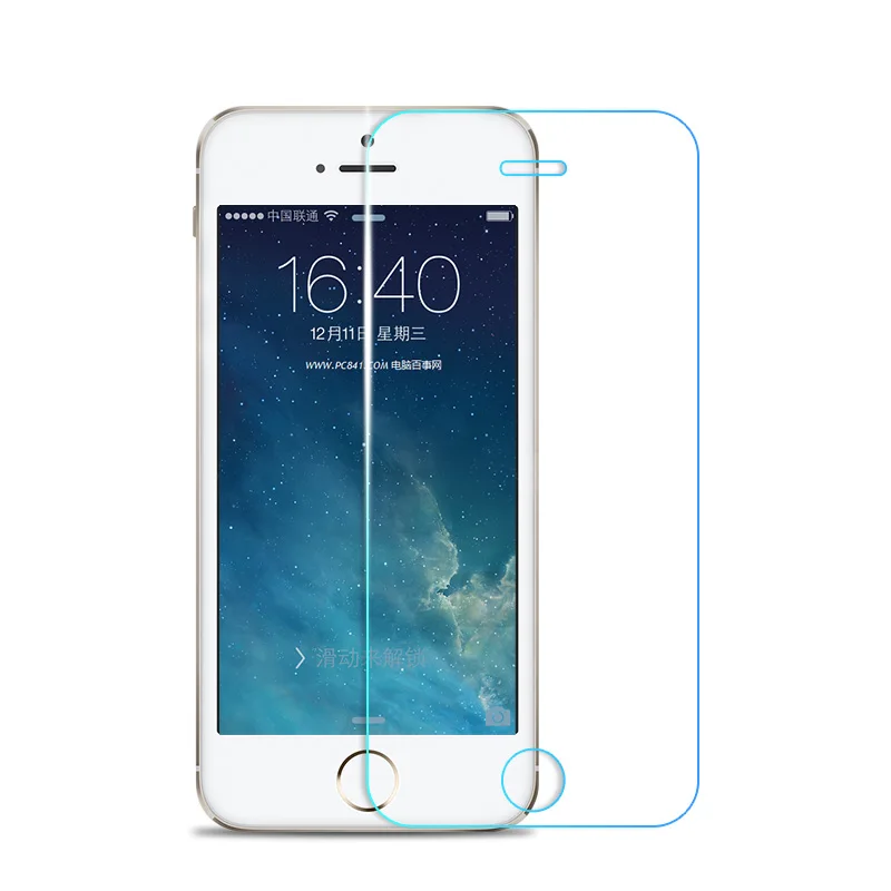 Wellzly 2 шт. Передняя Премиум Закаленное стекло для iPhone 5 царапинам экран защитное на