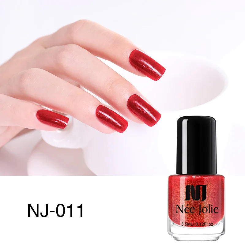 3.5ml NJ011 NEE JOLIE Блеск Мерцающий Блестящий лак для ногтей с блестками чистый цвет ногтей лак DIY маникюр Дизайн ногтей лак - Цвет: 3.5ml NJ011