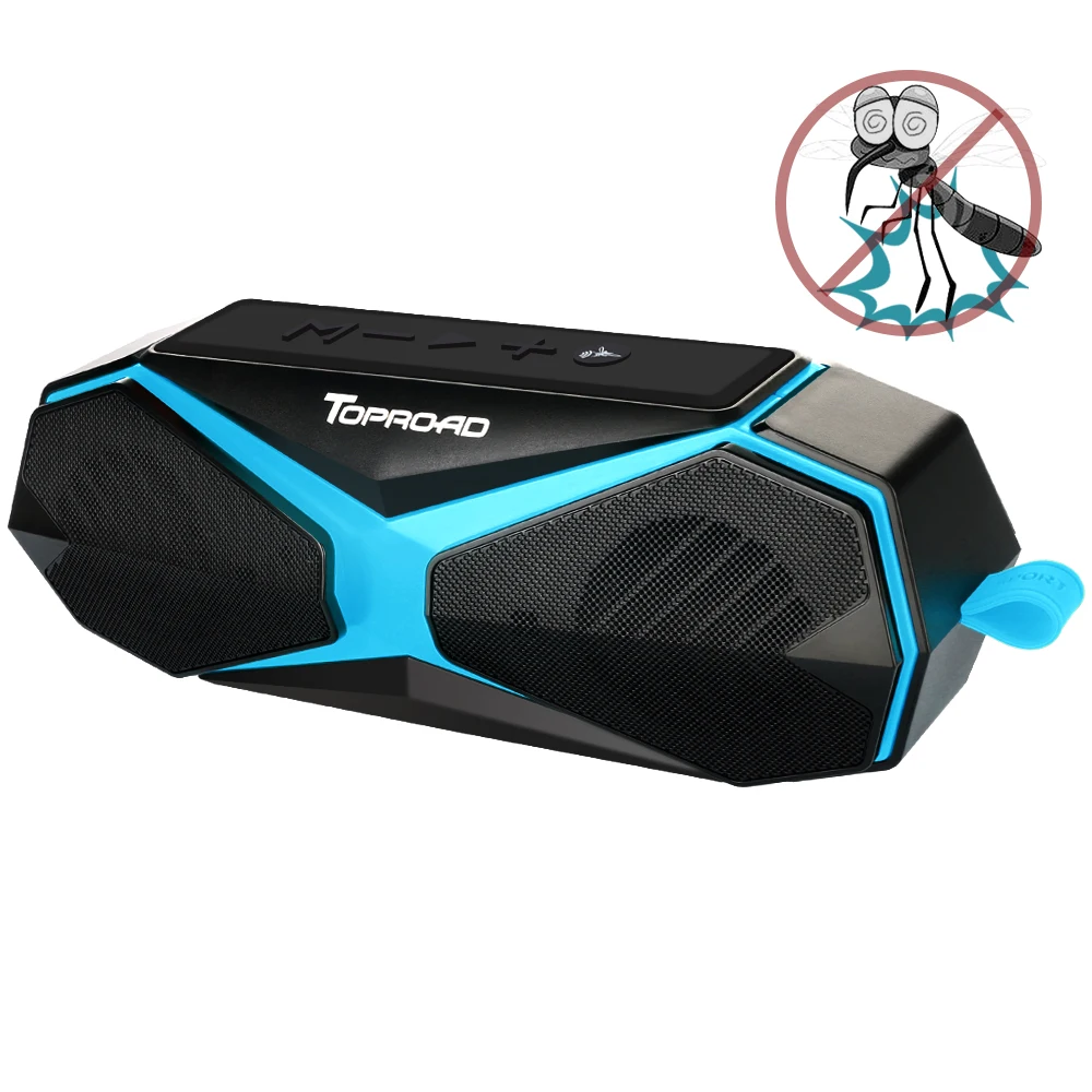 TOPROAD Открытый водонепроницаемый стерео Bluetooth динамик бас спортивный беспроводной динамик s поддержка комаров TF AUX Hands-free