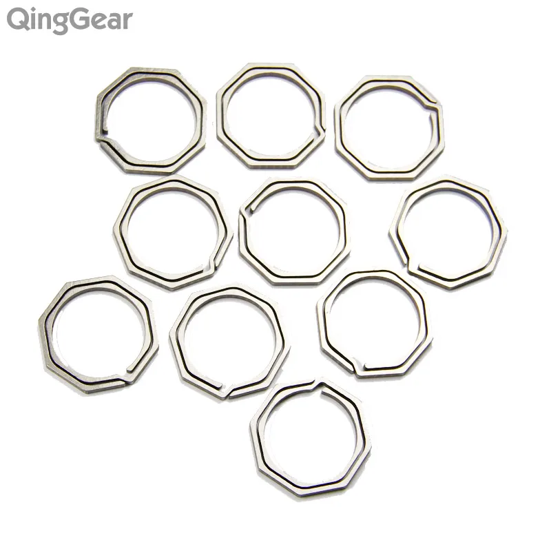 10 шт. QingGear KeyRing1 легкий висячий ключ с узлом титановый держатель для ключей EDC |