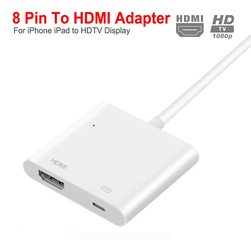 Переходник с Lightning на цифровой AV HDMI для iPad адаптер Коннектор 1080P HD адаптеры Iphone X