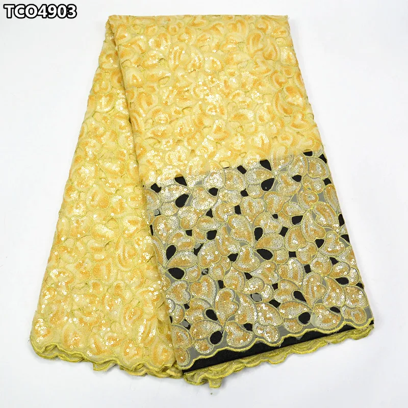 Tco49 Африки двойной органзы кружевной ткани высокого качества Французский