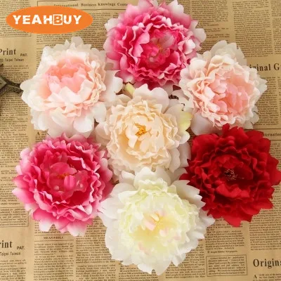 

10pcs 15CM Artificial Flowers Silk Peony Flower Heads DIY Wedding Party Decoration Supplies Simulation Fake Home Decorations
